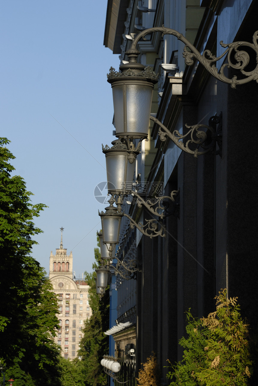 基辅首都城市街道文化景观教会大教堂建筑学纪念碑建筑物图片