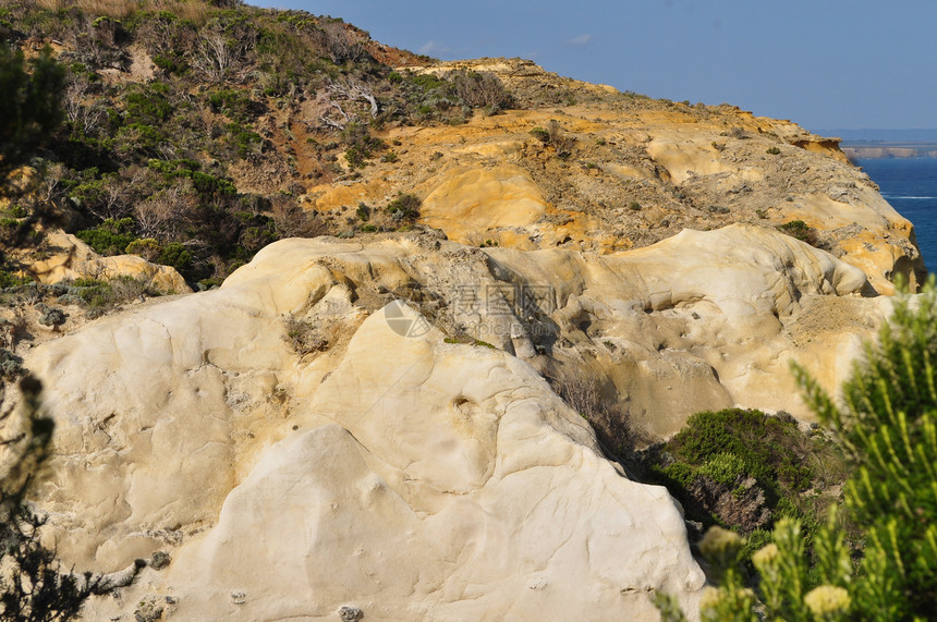 澳大利亚大大洋路 著名的岩层结构天空游客海洋海岸线旅行崎岖海滩悬崖公园明信片图片