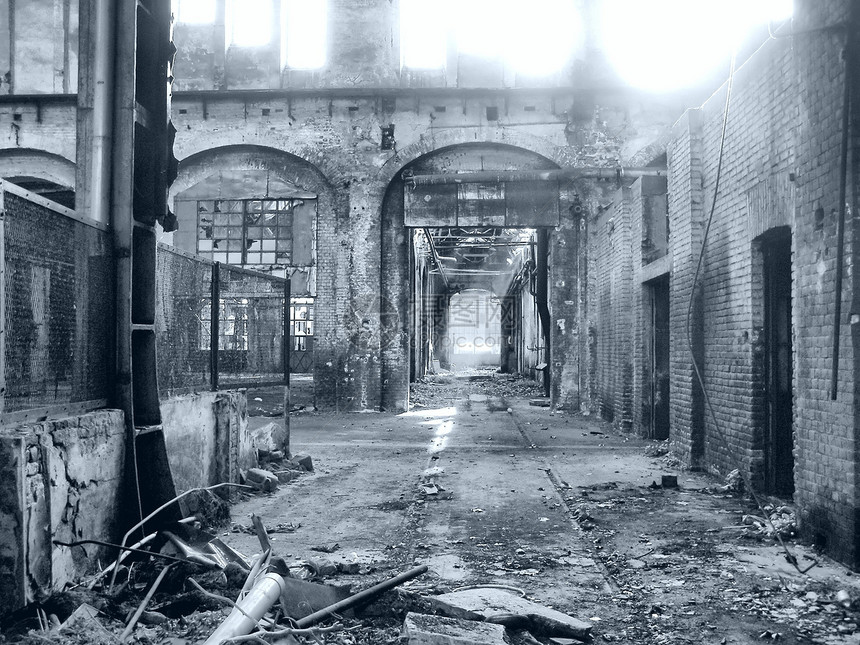废弃工厂废墟建筑考古学白色建筑学职场纪念碑地标工作黑色图片
