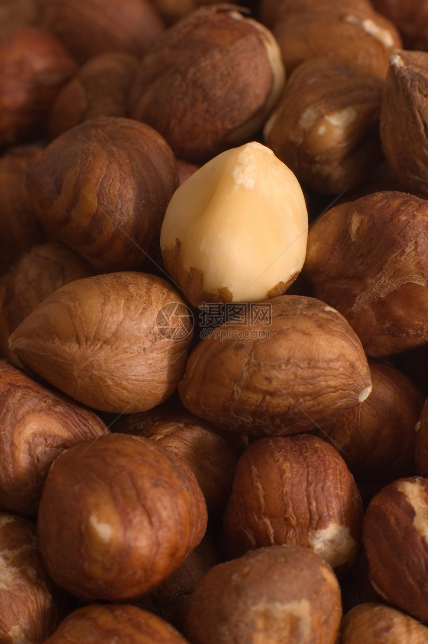 坚果季节宏观种子食物营养核桃小吃饮食烹饪棕色图片