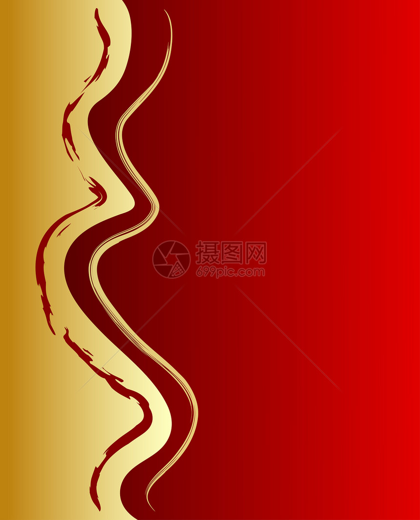 红色抽象装饰背景插图( R)图片