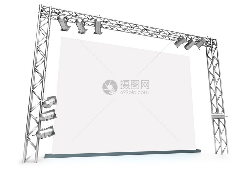 大屏幕公告屏幕横幅娱乐广告牌空白标语脚手架展示海报图片