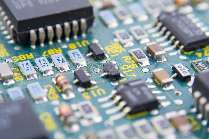 集成电路电阻器宏观电路电路板工程母板高科技芯片处理器打印图片