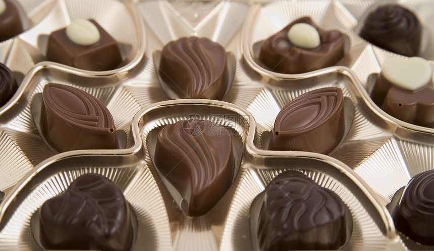 巧克力盒派对糖果礼物焦糖圆形可可甜点感恩香草婚礼图片