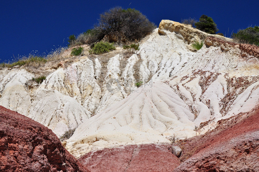 哈莱特湾的岩石形成峡谷沙漠假期侵蚀地形石头蓝色编队旅游天空图片