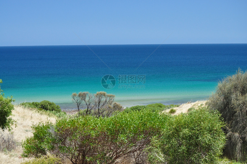 美丽的澳大利亚海岸 阿德莱德州晴天海浪海岸线海滩天堂明信片海景岩石地标阳光图片