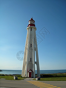 魁北克Rimouski的灯塔背景图片