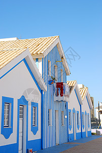葡萄牙维埃拉的典型住房背景图片