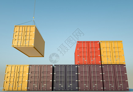海运集装箱国际连锁店水平金属船运进口商品派遣货运出口背景图片