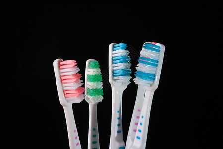 牙刷塑料福利卫生牙科黑色背景图片