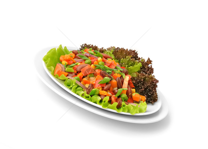 蔬菜沙拉午餐膳食洋葱萝卜饮食成分零食玉米胡椒素食者图片