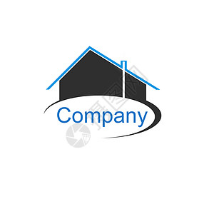 Logo 指向白色财产插图代理人商业房地产口号背景图片