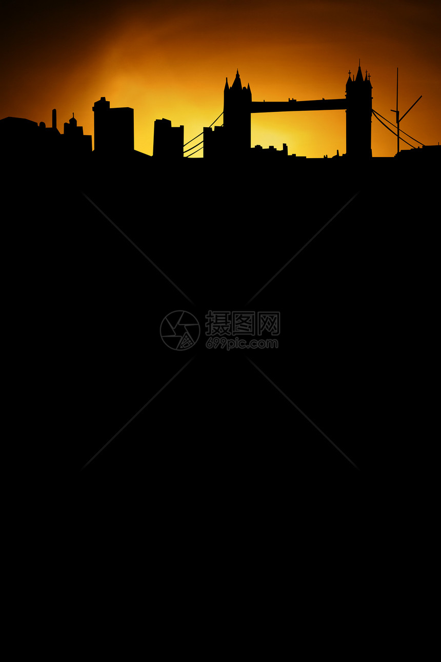天线房子太阳办公室黑色日落插图横幅市中心景观建筑学图片