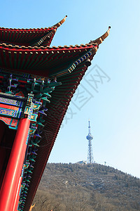 宗教建筑建设屋檐旅行铭文寺庙横版招牌广告造型对联雕刻背景图片