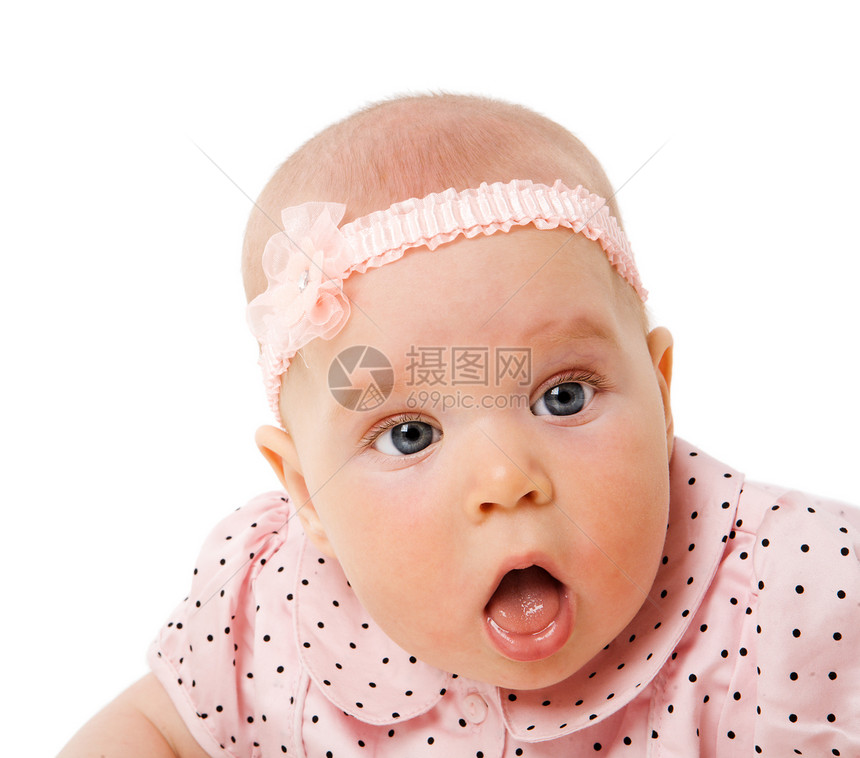 6个月女孩孙子儿童快乐工作室微笑喜悦舌头婴儿粉色幸福图片