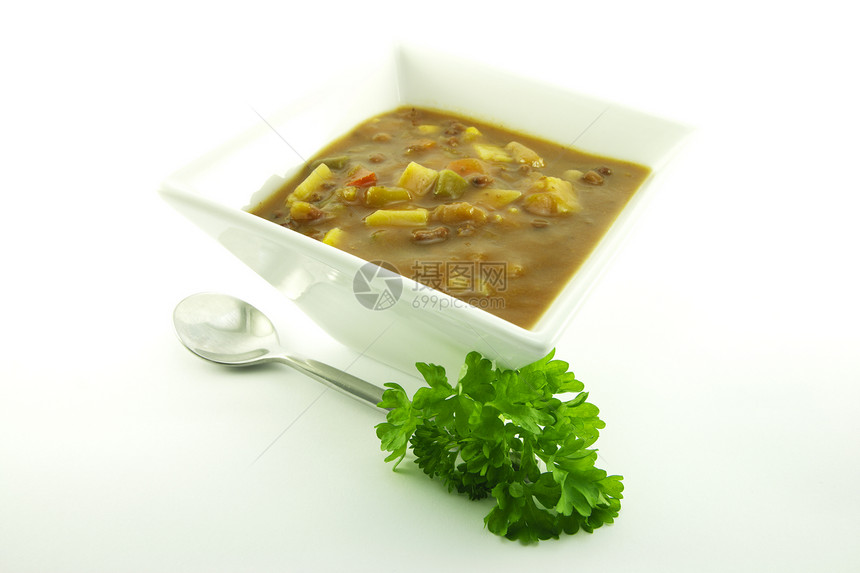 白碗的汤汤美食勺子味道饮食午餐食物营养蔬菜烹饪香菜图片