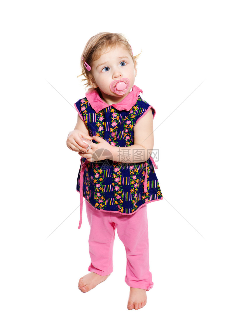 托德勒女孩童年婴儿喜悦孩子白色儿童乐趣工作室眼睛粉色图片