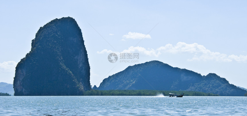 张恩加群岛石灰石情调蓝色异国戏剧性尾巴爬坡海洋岩溶图片