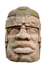 奥尔梅克远古头文化岩石眼睛石头历史性白色艺术鼻子雕像雕塑背景