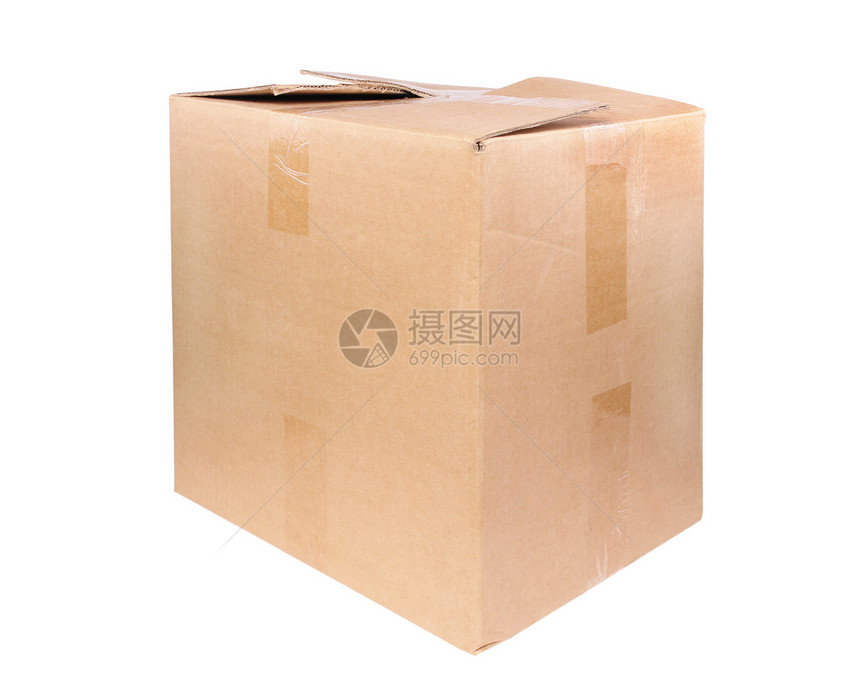 大纸板盒棕色纸板贮存纸盒包装立方体图片