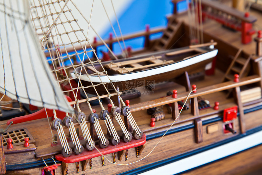 Galleon 模型详细细节爱好木头海盗航行帆船历史海洋收藏巡航旅行图片