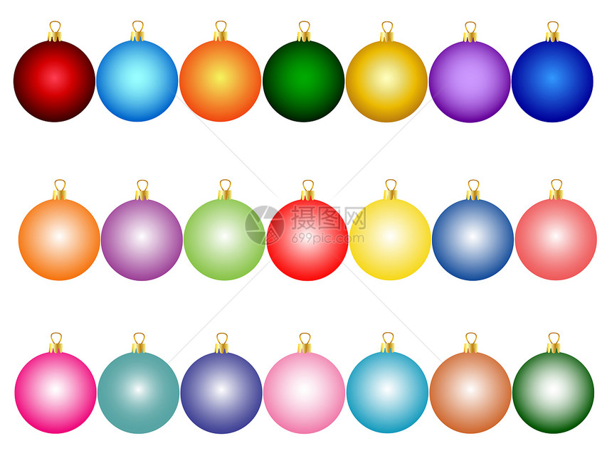色彩多彩的圣诞节球墙纸庆典闪光插图金子图片