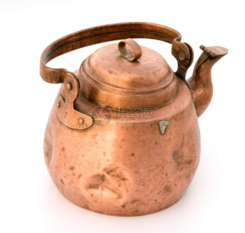 铜的老茶壶图片