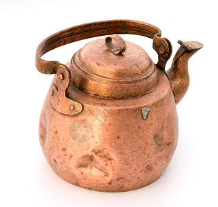 铜的老茶壶背景图片