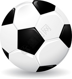 足球球插图宏观皮革手球白色爱好游戏竞赛圆形阴影背景图片
