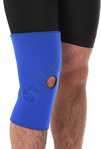 肌肉绷带戴脚套的人髌骨卫生机动性康复肌肉减值福利保健投掷男人背景