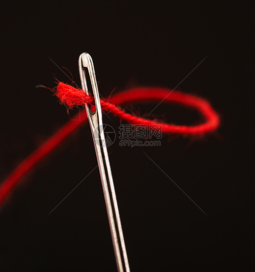 用线索钉针棉布工具成就工艺白色商业眼睛渗透成功红色图片