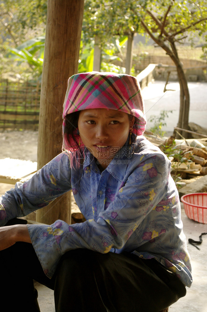 泰国族女孩传统文化头饰风俗种族乡村少数民族民间戏服部落图片