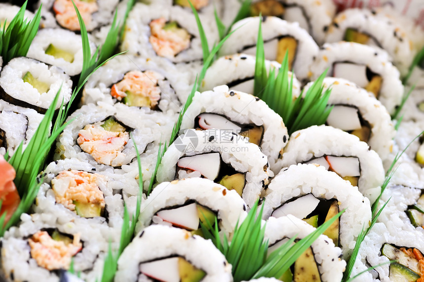 寿司盘芝麻美食作品文化服务情调食物手指拼盘食品图片