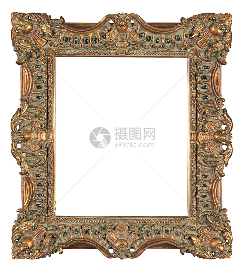 单独立装饰铜板艺术木头青铜金子白色财富乡村古董博物馆长方形图片