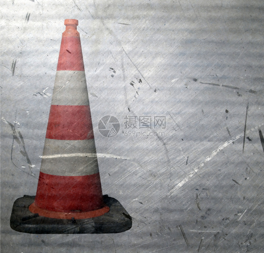 交通锥作品危险白色条纹街道代码风险反光锥体安全图片
