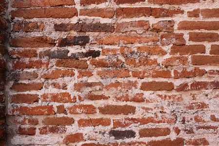 旧墙墙砖墙水泥矩形水平棕色红色建筑历史花纹城市背景图片