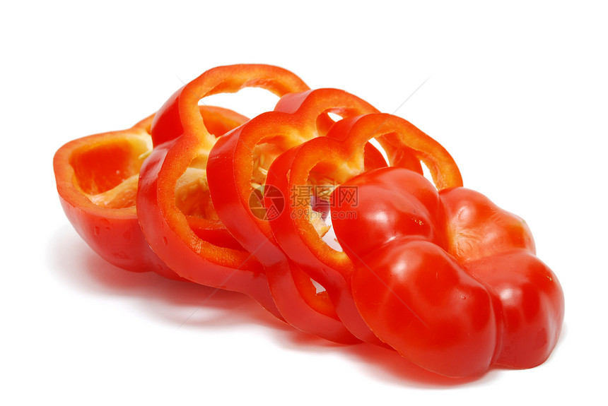 切成红辣椒保健活力蔬菜团体食物卫生红色药品白色茶点图片