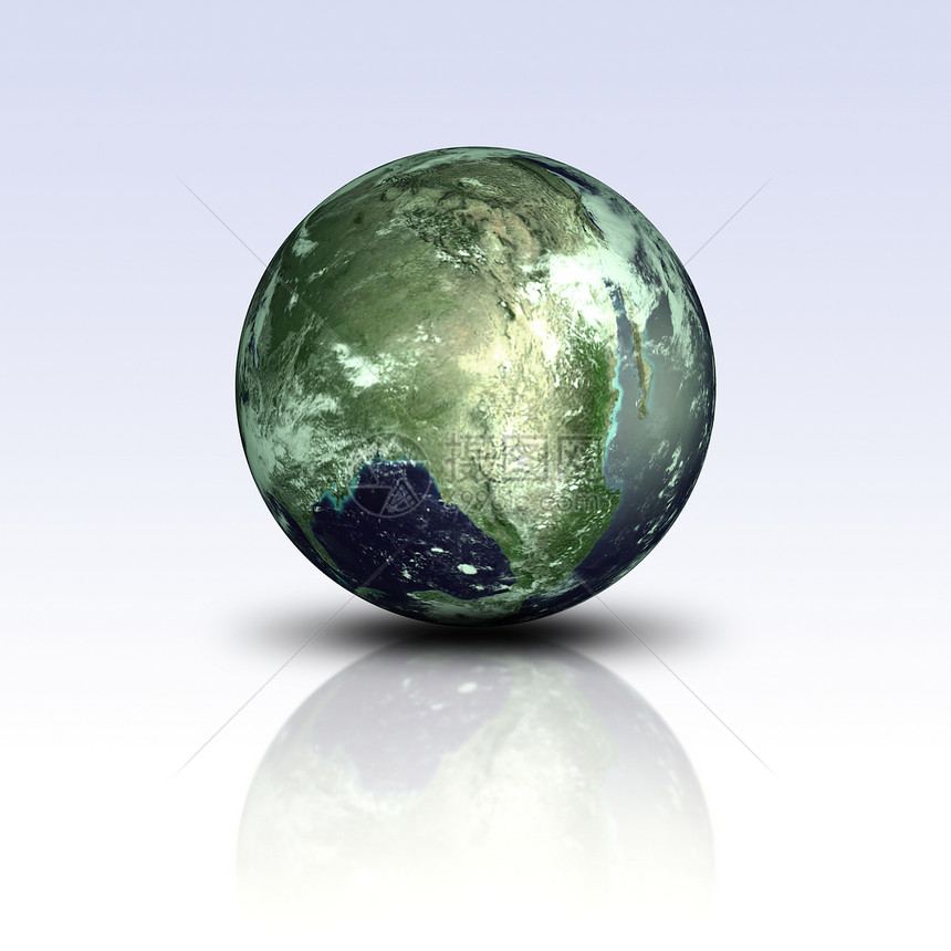 闪光地球行星国际紫色土地玻璃反射阴影全球蓝色大洲图片
