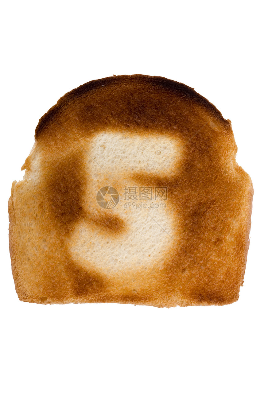 5号创造力白色食物面包棕色脆皮尺寸标语数字图片