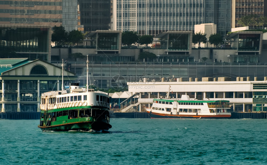 香港维多利亚港渡渡轮血管场景商业旅行地标旅游渠道蓝色建筑运输图片