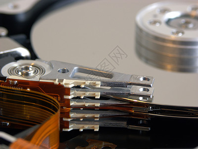 内部计算机硬驱动器的详情字节硬件金属贮存磁盘宏观技术驾驶电脑纺纱背景图片