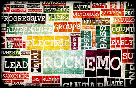电子产品海报Emo 摇滚背景
