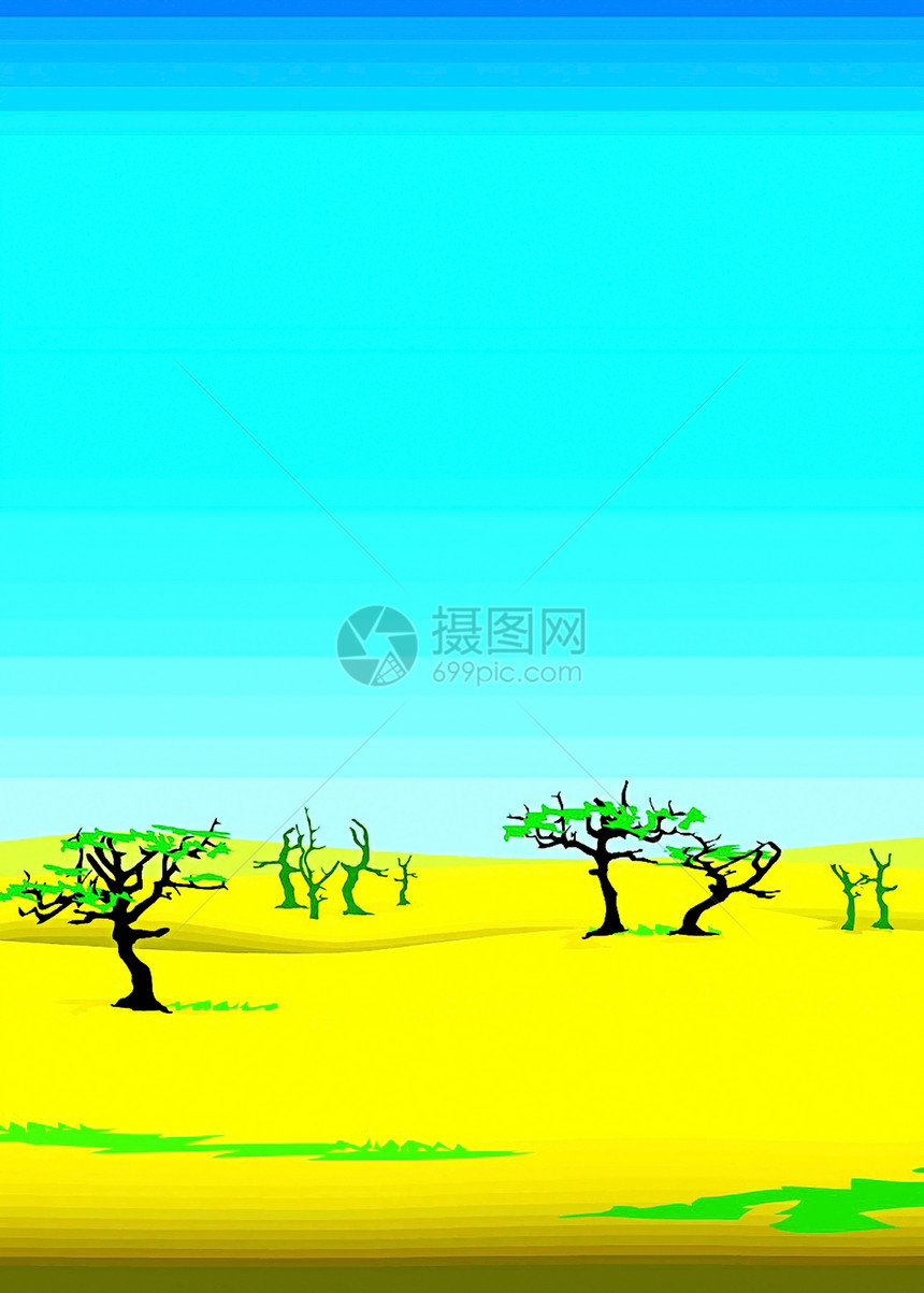 向量 风景相片蓝色植物插图免费种植天空绿色照片黄色图片