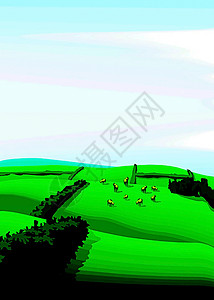 向量 风景田园草原照片规划天空免费相片插图背景图片