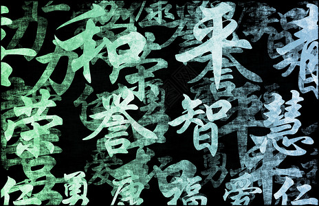 中文书写背景 C艺术书法文化褪色知识吉祥智慧财富墙纸背景图片