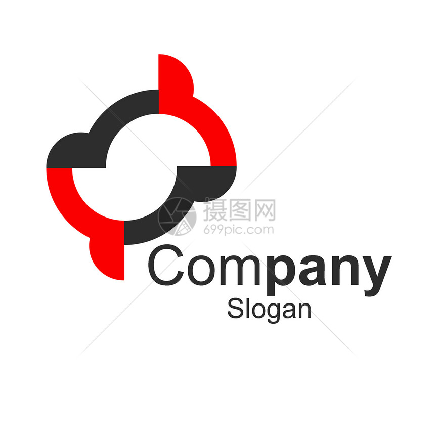 Logo 指向徽标商业口号代理人插图白色图片