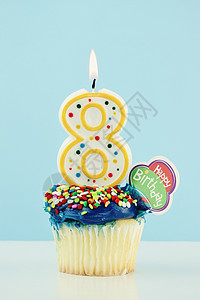 第八个生日蛋糕背景图片