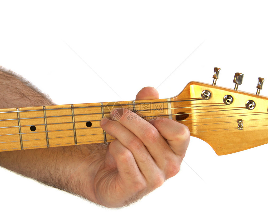 吉他和弦韵律细绳白色音乐家音乐木头指法指板笔记体积图片