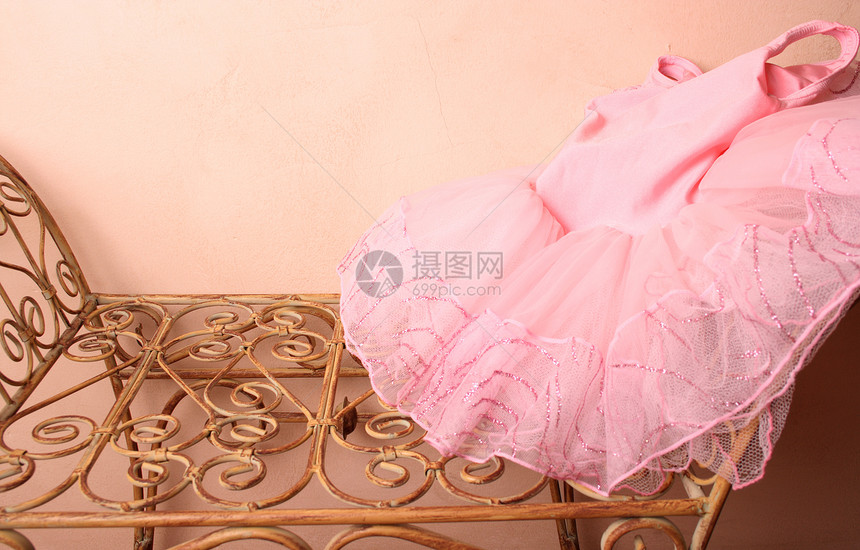 Ballet 芭蕾服装木头紧身衣女孩棕色粉色丝带房间戏服漩涡童话图片