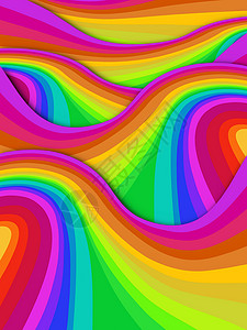 彩虹背景波浪光谱波浪状背景图片